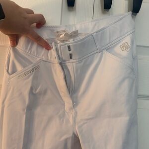 Romfh Silicone Kneepatch White Equestrian Breeches 28L